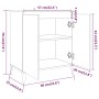 Aparador de madera contrachapada gris Sonoma 60x35x70 cm de vidaXL, Aparadores - Ref: Foro24-815160, Precio: 59,57 €, Descuen...
