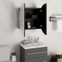 Armario de baño con espejo redondo y LED negro 47x47x17,5 cm de vidaXL, Tocadores de baño - Ref: Foro24-345584, Precio: 114,0...