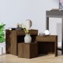 Mesas apilables 3 pzas madera contrachapada color roble marrón de vidaXL, Mesas auxiliares - Ref: Foro24-815227, Precio: 53,4...