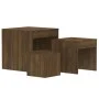 Stapelbare Tische 3 Stück braunes Eichensperrholz von vidaXL, Seitentische - Ref: Foro24-815227, Preis: 53,13 €, Rabatt: %