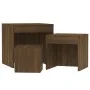 Stapelbare Tische 3 Stück braunes Eichensperrholz von vidaXL, Seitentische - Ref: Foro24-815227, Preis: 53,13 €, Rabatt: %