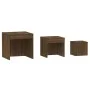 Stapelbare Tische 3 Stück braunes Eichensperrholz von vidaXL, Seitentische - Ref: Foro24-815227, Preis: 53,13 €, Rabatt: %