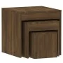 Stapelbare Tische 3 Stück braunes Eichensperrholz von vidaXL, Seitentische - Ref: Foro24-815227, Preis: 53,13 €, Rabatt: %