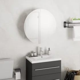 Bathroom cabinet with round mirror and white LED 40x40x17.5 cm by vidaXL, bathroom vanities - Ref: Foro24-345579, Price: 113,...