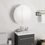 Armario de baño con espejo redondo y LED blanco 40x40x17,5 cm de vidaXL, Tocadores de baño - Ref: Foro24-345579, Precio: 113,...