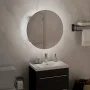 Armario de baño con espejo redondo y LED blanco 40x40x17,5 cm de vidaXL, Tocadores de baño - Ref: Foro24-345579, Precio: 113,...