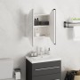 Armario de baño con espejo redondo y LED blanco 40x40x17,5 cm de vidaXL, Tocadores de baño - Ref: Foro24-345579, Precio: 115,...