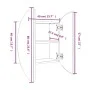 Armario de baño con espejo redondo y LED blanco 40x40x17,5 cm de vidaXL, Tocadores de baño - Ref: Foro24-345579, Precio: 113,...