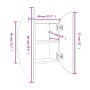 Armario de baño con espejo redondo y LED blanco 40x40x17,5 cm de vidaXL, Tocadores de baño - Ref: Foro24-345579, Precio: 115,...