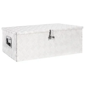 Caja de almacenaje de aluminio plateado 90x47x33,5 cm de vidaXL, Cajas de herramientas - Ref: Foro24-152254, Precio: 162,41 €...