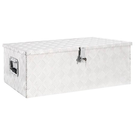 Caja de almacenaje de aluminio plateado 90x47x33,5 cm de vidaXL, Cajas de herramientas - Ref: Foro24-152254, Precio: 169,25 €...