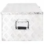 Aufbewahrungsbox aus silbernem Aluminium, 90 x 47 x 33,5 cm von vidaXL, Werkzeugkästen - Ref: Foro24-152254, Preis: 162,41 €,...