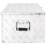 Caja de almacenaje de aluminio plateado 90x47x33,5 cm de vidaXL, Cajas de herramientas - Ref: Foro24-152254, Precio: 169,25 €...