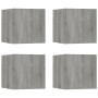 Muebles para TV de pared 4 uds gris Sonoma 30,5x30x30 cm de vidaXL, Muebles TV - Ref: Foro24-815140, Precio: 88,03 €, Descuen...