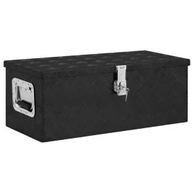 Caja de almacenaje de aluminio negro 70x31x27 cm de vidaXL, Cajas de herramientas - Ref: Foro24-152251, Precio: 125,37 €, Des...