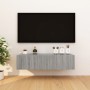 Muebles para TV de pared 4 uds gris Sonoma 30,5x30x30 cm de vidaXL, Muebles TV - Ref: Foro24-815140, Precio: 88,03 €, Descuen...