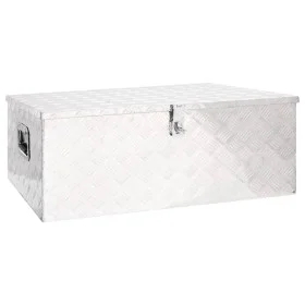 Aufbewahrungsbox aus silbernem Aluminium, 100 x 55 x 37 cm von vidaXL, Werkzeugkästen - Ref: Foro24-152256, Preis: 245,58 €, ...