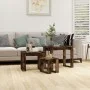 Mesas apilables 3 pzas madera contrachapada color roble ahumado de vidaXL, Mesas auxiliares - Ref: Foro24-815222, Precio: 38,...
