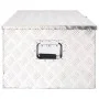 Silver aluminum storage box 100x55x37 cm by vidaXL, Toolboxes - Ref: Foro24-152256, Price: 245,58 €, Discount: %
