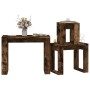 Mesas apilables 3 pzas madera contrachapada color roble ahumado de vidaXL, Mesas auxiliares - Ref: Foro24-815222, Precio: 40,...