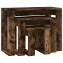 Mesas apilables 3 pzas madera contrachapada color roble ahumado de vidaXL, Mesas auxiliares - Ref: Foro24-815222, Precio: 40,...