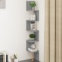 Estantería de esquina de pared gris Sonoma 20x20x127,5 cm de vidaXL, Estantes y estanterías - Ref: Foro24-815211, Precio: 36,...