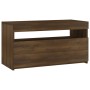 Mueble de TV con luces LED roble marrón 75x35x40 cm de vidaXL, Muebles TV - Ref: Foro24-815127, Precio: 51,84 €, Descuento: %
