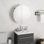 Armario de baño con espejo redondo y LED roble 40x40x17,5 cm de vidaXL, Tocadores de baño - Ref: Foro24-345582, Precio: 158,7...
