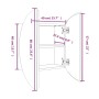 Armario de baño con espejo redondo y LED roble 40x40x17,5 cm de vidaXL, Tocadores de baño - Ref: Foro24-345582, Precio: 158,7...