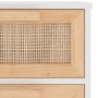 Aparador blanco madera pino maciza y ratán natural 40x30x90 cm de vidaXL, Aparadores - Ref: Foro24-345642, Precio: 156,86 €, ...