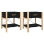 Mesitas de noche 2 uds madera contrachapada negro 42x38x45 cm de vidaXL, Mesitas de noche - Ref: Foro24-345657, Precio: 64,89...