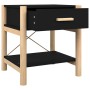 Mesitas de noche 2 uds madera contrachapada negro 42x38x45 cm de vidaXL, Mesitas de noche - Ref: Foro24-345657, Precio: 64,89...