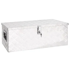 Silver aluminum storage box 80x39x30 cm by vidaXL, Toolboxes - Ref: Foro24-152252, Price: 139,97 €, Discount: %