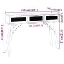 Solid pine wood and natural rattan console table, 105x30x75 cm by vidaXL, Side tables - Ref: Foro24-345627, Price: 130,12 €, ...