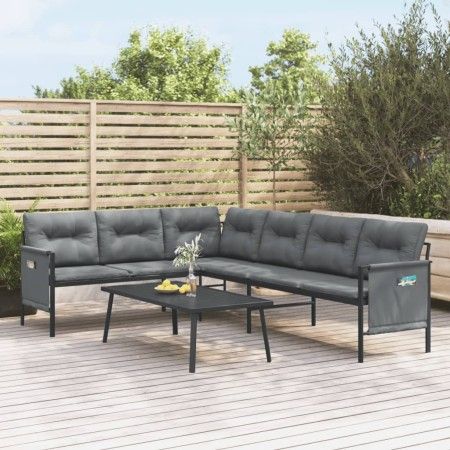 Juego de muebles de jardín 2 piezas acero gris antracita de vidaXL, Conjuntos de jardín - Ref: Foro24-3187261, Precio: 346,68...
