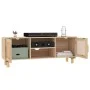 Mueble para TV madera maciza pino y ratán natural 105x30x40 cm de vidaXL, Muebles TV - Ref: Foro24-345617, Precio: 117,13 €, ...