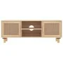 Mueble para TV madera maciza pino y ratán natural 105x30x40 cm de vidaXL, Muebles TV - Ref: Foro24-345617, Precio: 117,13 €, ...