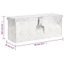 Caja de almacenaje de aluminio plateado 50x15x20,5 cm de vidaXL, Cajas de herramientas - Ref: Foro24-152246, Precio: 65,70 €,...