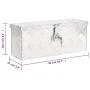 Silver aluminum storage box 50x15x20.5 cm by vidaXL, Toolboxes - Ref: Foro24-152246, Price: 64,35 €, Discount: %