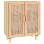 Aparador marrón madera pino maciza y ratán natural 60x30x70 cm de vidaXL, Aparadores - Ref: Foro24-345632, Precio: 109,55 €, ...