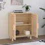 Aparador marrón madera pino maciza y ratán natural 60x30x70 cm de vidaXL, Aparadores - Ref: Foro24-345632, Precio: 109,55 €, ...