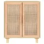 Aparador marrón madera pino maciza y ratán natural 60x30x70 cm de vidaXL, Aparadores - Ref: Foro24-345632, Precio: 109,55 €, ...