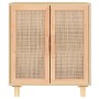 Aparador marrón madera pino maciza y ratán natural 60x30x70 cm de vidaXL, Aparadores - Ref: Foro24-345632, Precio: 105,50 €, ...