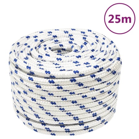 Cuerda de barco polipropileno blanco 14 mm 25 m de vidaXL, Sogas y cuerdas metálicas - Ref: Foro24-152303, Precio: 23,17 €, D...
