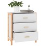 Aparador de madera contrachapada blanco 62x38x70 cm de vidaXL, Aparadores - Ref: Foro24-345672, Precio: 74,95 €, Descuento: %