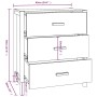 Aparador de madera contrachapada blanco 62x38x70 cm de vidaXL, Aparadores - Ref: Foro24-345672, Precio: 74,95 €, Descuento: %