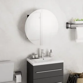 Bathroom cabinet with round mirror and black LED 40x40x17.5 cm by vidaXL, bathroom vanities - Ref: Foro24-345580, Price: 108,...