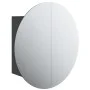Armario de baño con espejo redondo y LED negro 40x40x17,5 cm de vidaXL, Tocadores de baño - Ref: Foro24-345580, Precio: 108,3...