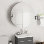 Armario de baño con espejo redondo y LED roble 54x54x17,5 cm de vidaXL, Tocadores de baño - Ref: Foro24-345590, Precio: 198,4...