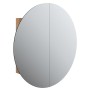 Armario de baño con espejo redondo y LED roble 54x54x17,5 cm de vidaXL, Tocadores de baño - Ref: Foro24-345590, Precio: 198,4...